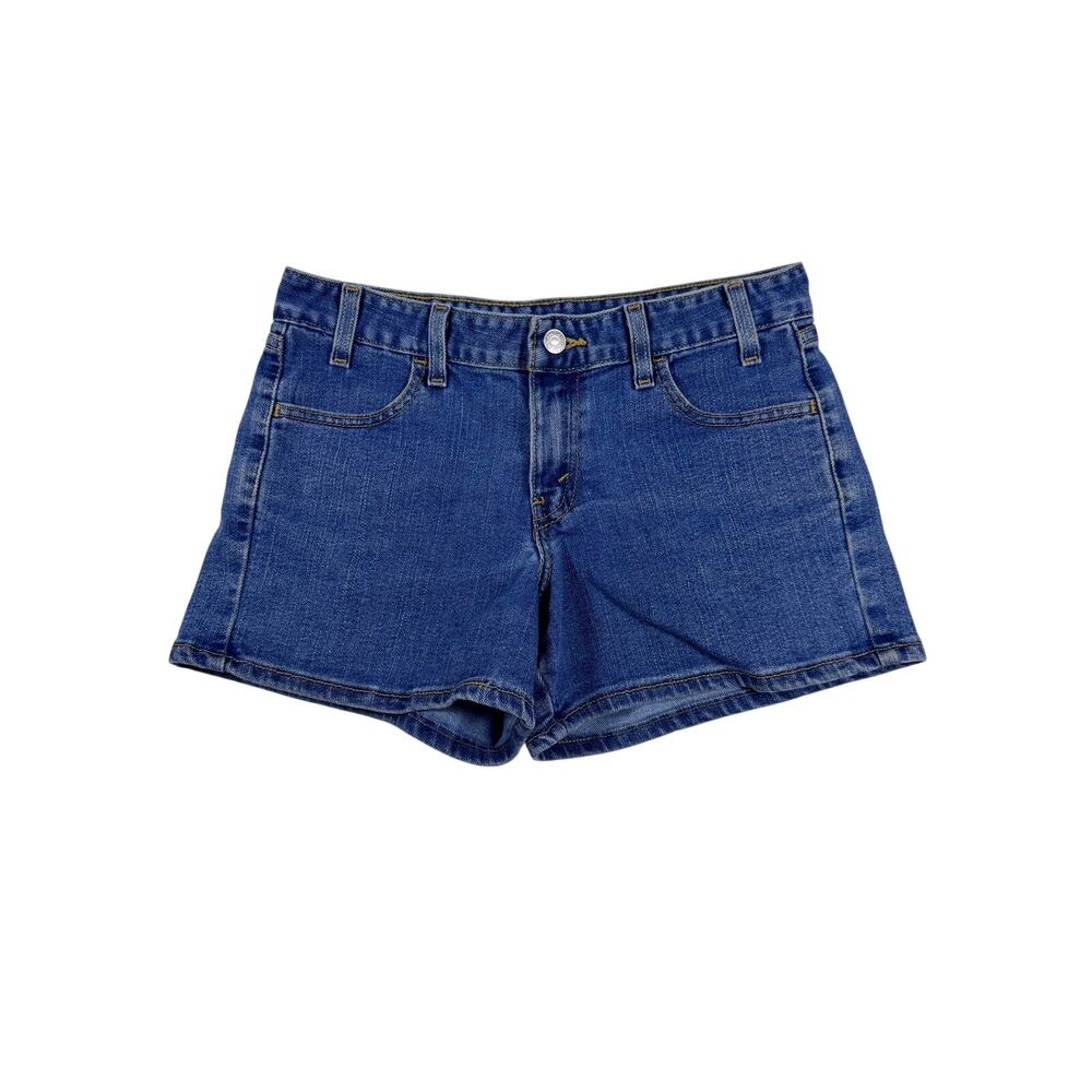 Levi's Juniors Size 5 Denim Shorts Blue Stretch Mid Rise Jean Shorts
